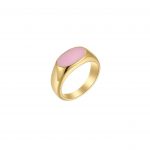 ENAMEL SIGNET RING (Pink)