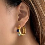 BLUE GEM HOOPS - Image 2