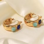 BLUE GEM HOOPS - Image 3